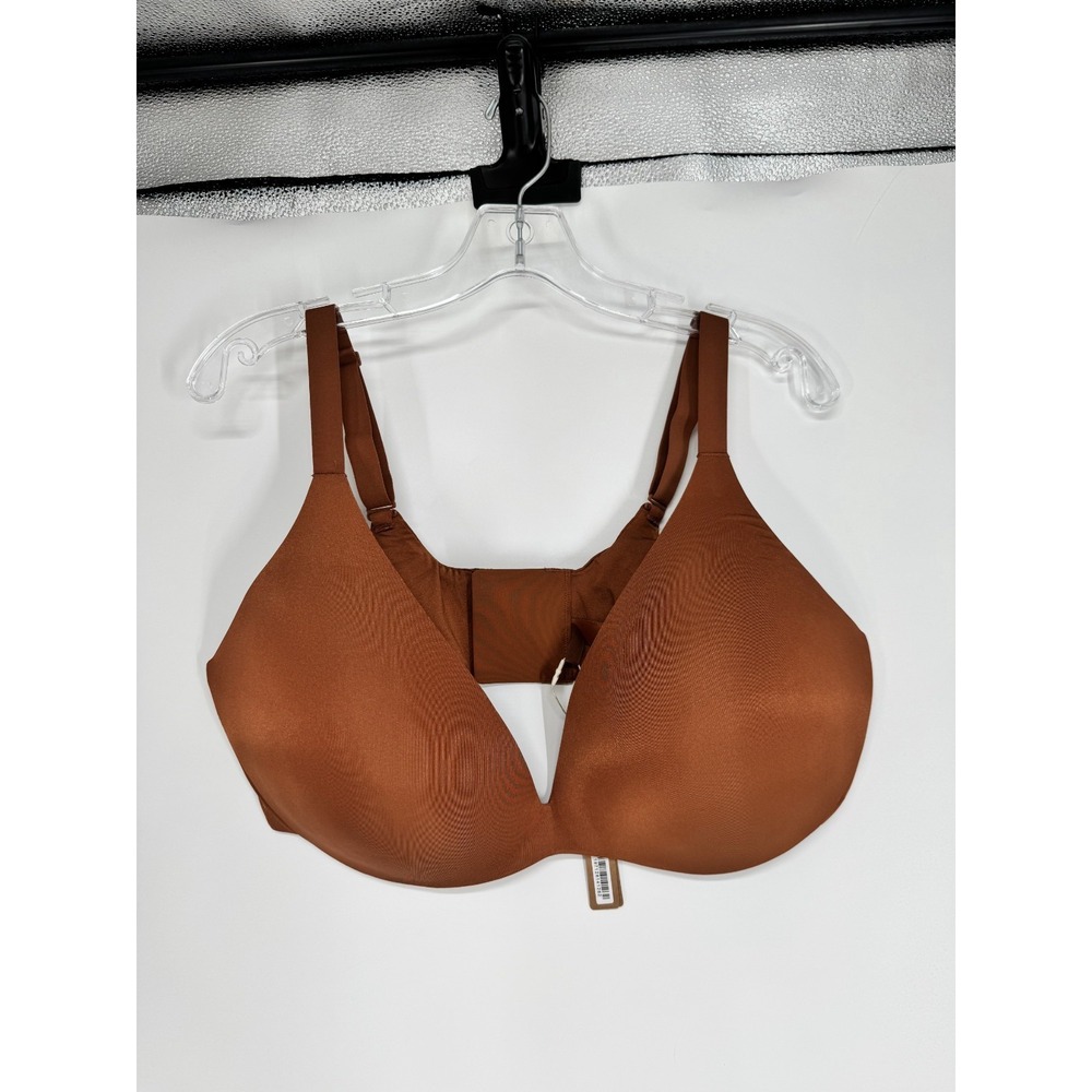 SKIMS Wireless Form Super Push Up Bra Womens Size 44D Bronze Padded Comfort